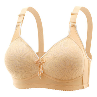2024 New Sexy Lace Noodles Bra Four Rows Three Buckle Sponge Cup Mother plus size Underwear Women