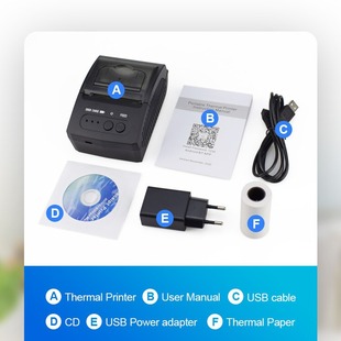 Portable Mini 58mm USB Blue tooth Wireless Mobile Thermal Re