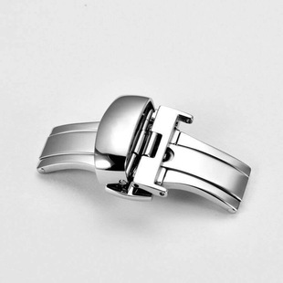 Прямые продажи с фабрики, пряжка-бабочка с двойным нажатием, пряжка 304, утолщенное плотное дно, внутренняя матовая пряжка ремня, необработанное ухо, вакуумное покрытие