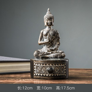 Thailand Buddha statue handicraft mini Buddha small ornaments Southeast Asian style home decoration living room entrance decoration