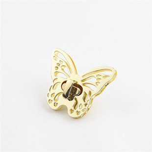 Luggage hardware accessories Golden die-casting screw lock butterfly lock handbag handbag lock buckle hardware accessories