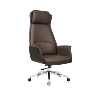 Simple Comfortable Office Chair Boss Chair Leather Sedentary Not Tired Recliner High Back Swivel Chair Manager Chair Computer Chair