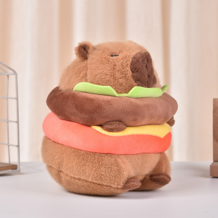 Cute Capybara Burger Plush Toy Cappibala Doll Plush Doll Pillow