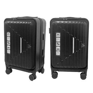 Foreign Trade Cross-Border Front-Opening Suitcase Boarding Case 20inch Side-Opening Trolley Case High-Value Front-Opening Combination Lock Suitcase