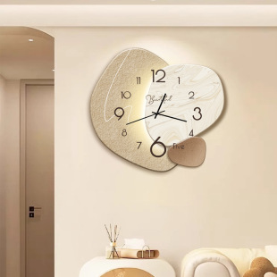 Hanging Watch Simple Modern Dining Room Time Decoration Light Luxury Clock Wall Hanging Fashion Wall Clock Living Room Quartz Warm Internet Celebrity