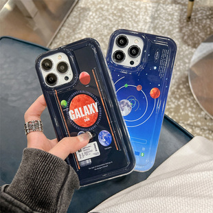 European and American Galaxy for Apple 16/15promax Mobile Phone Case iphone13 Galaxy 11 Soft 12 Drop-resistant 14p