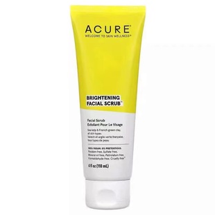 Cross-border American ACURE Exfoliating Blackhead Face Facial Pore Cleansing Green Mud Seaweed Scrub 118mL
