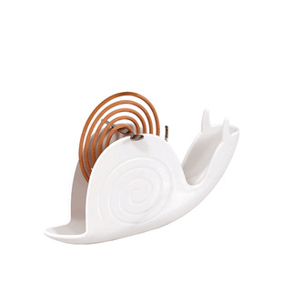 Household Creative Snail Mosquito Incense Box Fireproof Anti-scalding Stainless Steel Flame Retardant Universal Mosquito Incense Mosquito Incense Rack Sandalwood Grey Plate