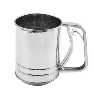 Processing Stainless Steel Flour Sieve Portable Semi-automatic Press Double-layer Filter with Handle Household Large Sieve