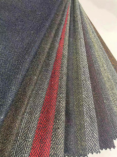Ready Supply of Woolen Small Herringbone Woolen Outwear Material Shaoxing Fabric