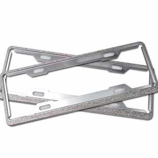 Car sticker 2023 new traffic regulations license plate frame diamond frame rhinestone license plate cover diamond frame