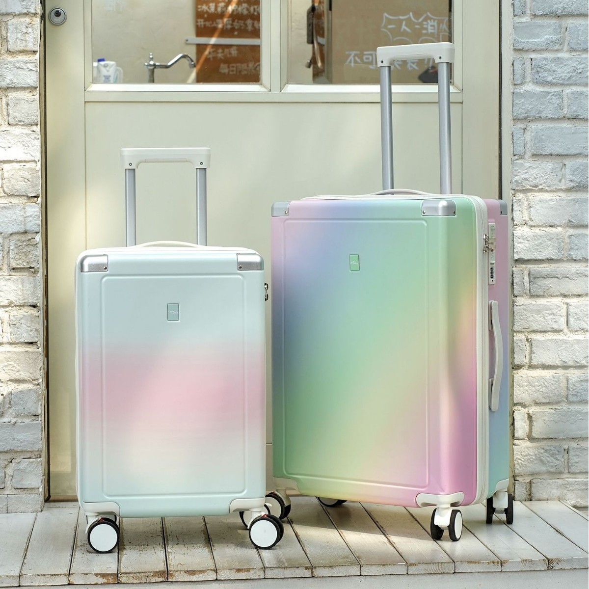 Factory Direct New Rainbow Trolley Suitcase 20inch High-Value Travel Suitcase Multifunctional Large-Capacity Password Luggage