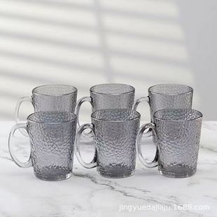 Green Apple glass tea cup with handle glass water Cup household flower tea cup small size beer cup coffee cup wholesale