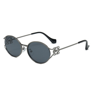 Modern catwalk online popular photo sunglasses high-end metal glasses cross-border anti-ultraviolet high-end sunglasses for women
