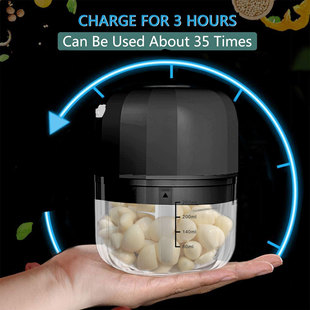 [Cross-border] 2021 New Portable Travel USB charging Mini garlic machine cooking machine