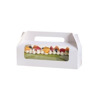 Cake roll packaging box Swiss roll packing box portable meat roll towel roll whole roll half roll cake pastry box