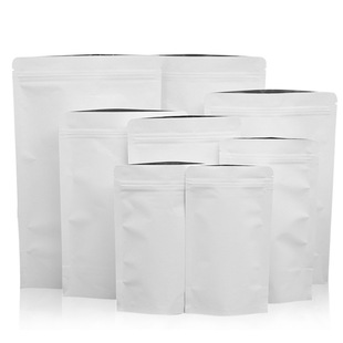 Aluminum foil white kraft paper packaging bag wholesale self-sealing bag gift bag sealed bag food bag tea gift bag paper bag