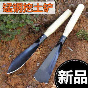 Multi-functional manganese steel household outdoor wild vegetable shovel gardening shovel flat shovel pointed shovel flower shovel flower planting gardening tools