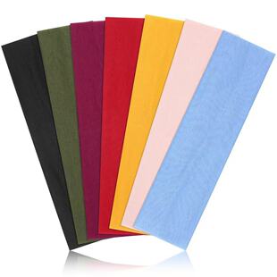 Cross-Border Hot Selling Men's and Women's Sports Headbands Soft Elastic Non-Slip Sports Headbands Yoga Fitness Running Sweat-Absorbent Headscarves