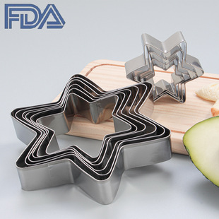 Stainless Steel Halloween Hexagonal Star Biscuit Cutting Mold Cake Baking Mold diy Flip Sugar Biscuit Mold Wholesale