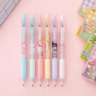 Bulk cartoon ST Head Press gel pen transparent high color value student writing test pen office signature black pen