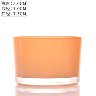 Wholesale Candle Cup Colorful Glass Candle Container Interior Decoration Candle Holder Ornaments Homemade Color Spray Aromatherapy Candle Cup