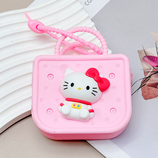 New Rabubu Coin Purse Girl's Small Gift Cute Cartoon Removable Labubu Doll Small Square Bag Pendant