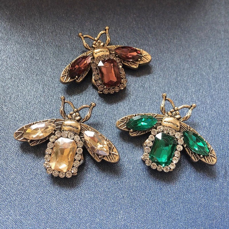 Vintage bee brooch insect metal pin brooch bee clothing suit coat clothes scarf brooch wholesale