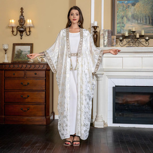 SW013 Middle East Independent Station Muslim Ladies dress European and American Foreign Trade Cross-border Summer Bronzing Robe Abaya