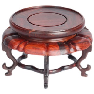 Red Sour Branch Boutique Teapot Tea Cup Fragrant Table Base Solid Wood Round Vase Bonsai Ornaments Antique Base