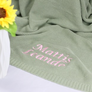 etsy embroidery baby blanket car blanket quilt knitted cotton nap blanket nap blanket