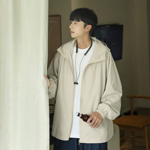 Spring and Autumn New Hooded Loose All-Match Russier Clothes Ins Trendy Cardigan Jacket for Men