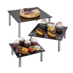 3-layer acrylic cake display rack round dessert display rack three-piece set three-layer multi-layer cake rack wedding