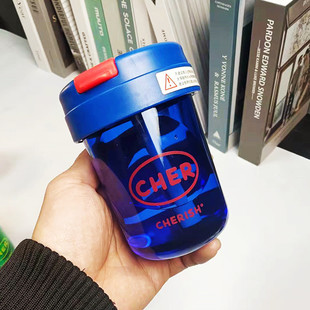 Summer Mini Sports Water Cup, Kidsren's Cartoon Straw Cup, Student Travel Portable Cup, Double Drinking Plastic Water Cup