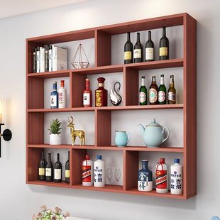 Wine Rack Simple Modern Wall-mounted Wine Cabinet Restaurant Hotel Wall-mounted Wine Rack Creative Multi-layer Storage Rack
