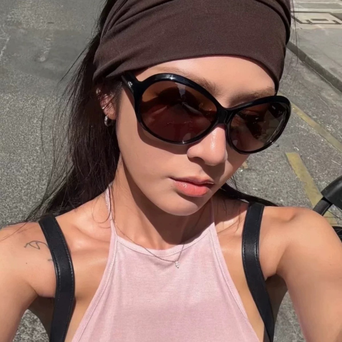 Large Frame Face-Covering Aviator Sunglasses, Old Money Style, Vintage Y2K Uv Protection Sunglasses, Feminine Retro Hong Kong Style