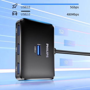Philips usb extender 3.0 plug multi-port extension dock extension cord set splitter adapter typec