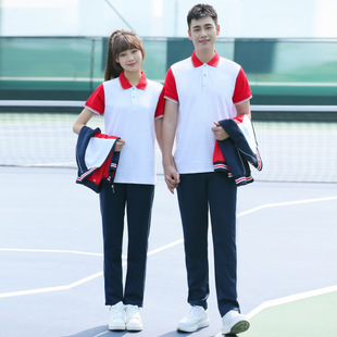 Spring and Autumn School Uniform Two-Piece Set Junior High School Students' Class Coat Sports Style Group Coat Customized Clothing