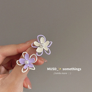 Pearl Star Earrings Women's 2023 New Trendy Niche Design Sense Advanced Sense Earrings Women's Elegant Explosions