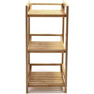 Bamboo Simple Bamboo Three-Layer Four-Layer Floor-Standing Storage Rack Home Living Room Corner Bookshelf Bathroom Corner Storage Rack