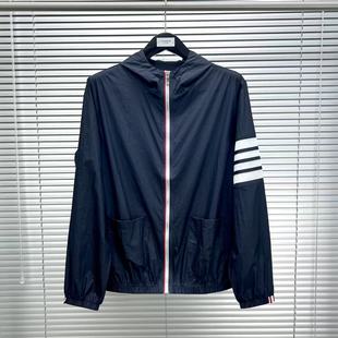 Factory Direct New TB Sun Protection Clothing Classic Four Bar Stripe Thin Slim Sun Protection Clothing Joker Couple