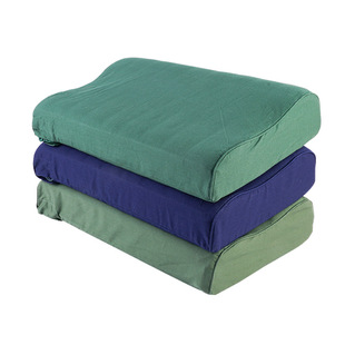 Factory wholesale hard cotton stereotyped high and low pillow student dormitory military training single military green construction site labor protection pillow
