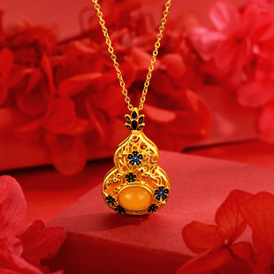 New Chinese Style National Style Enamel Color Gold Shop Same Style Sand Gold Filament Full Diamond Butterfly Necklace Advanced Sense Explosion Necklace