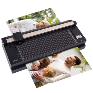 Deli 14377 Multifunctional Photo Plastic Sealing Machine Paper Cutter A3/A4 Plastic Machine Photo Thermoplastic Laminating Machine Cold Mounting