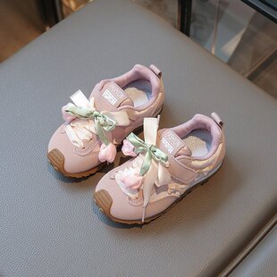 Весенние туфли для девочек Туфли тюльпан Туфли Agann Shoes 2025 Новый детский детский весенний осенний кроссовки на мягкой подошве