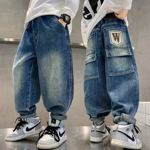 Children's Wear Boys Jeans Autumn 2025 New Arrival Zhongda Children's Trousers Spring and Autumn Boys Korean Style Handsome Children's Trousers