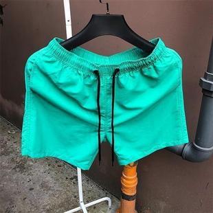 Trendy Men's Three-point Shorts Four-quarter Pants Summer Beach Pants Korean-style Three-point Pants Quick-drying Candy-colored Loose Thin Sports