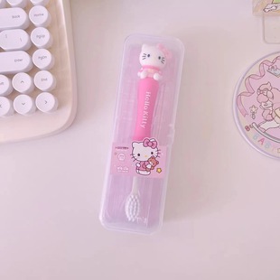 Детская зубная щетка Sanrio с мягкой щетиной, милая мультяшная девушка, Сердце, ученик, детская мягкая щетка Coolomi Nano
