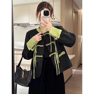 [4059 people's collection] new Chinese light national style suit coat women's 2024 spring and autumn new retro high-end feeling small