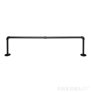 Industrial Tube Clothes Display Rack Heavy-duty Wall-mounted Iron Hanger Laundry Clothes Rod Clothing Wall-mounted Storage Rack